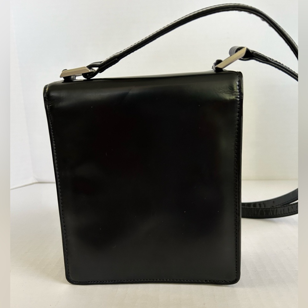 Vintage Neiman Marcus Black Leather Crossbody Bag